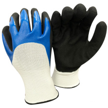 NMSAFETY anti-huile légère utilisation de nitrile sableux sur les gants de travail de la paume